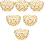 Potchen 6 Pcs Tea Light Candle Holders - Crystal Votive Candle Holders Tealight ... - Image 2