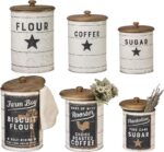 Primitives by Kathy 39060 Farmhouse Tin Canisters, Sugar/Coffee/Flour - Image 2