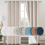 PrinceDeco Natural Linen Curtains 100% Blackout Linen Curtains for Bedroom Full ... - Image 2