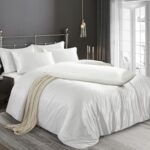 Pure Mulberry Silk 22 Momme Duvet Cover Set - 3 Piece Set - Queen White Solid - ... - Image 2
