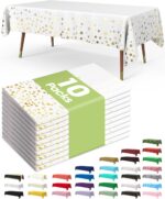 Pureegg Plastic Table Cloth Disposable 10 Pack, 54 x 108 Inch Table Cloths, Grad... - Image 2