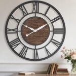 Pytha Sight 30 Inch Extra Large Giant Wall Clock,Oversized Round Silent Vintage ... - Image 2