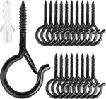 Q Hangers 25 PCS Screw-in Hooks for Outdoor String Lights, Swivel Hanging Basket... - Image 2