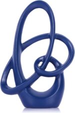 QIANLING Blue Knot Statue Decor - Modern Sculptures Home Decor, Resin Abstract D... - Image 2