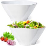 Qxbekmor 10" Salad Bowls, 114 oz. Unbreakable Plastic Serving Bowls for Salads, ... - Image 2