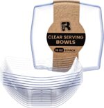 R-kay 6 Pack Square Plastic Serving Bowls - Clear Plastic bowls 16 Oz - Disposab... - Image 2