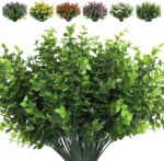 RECUTMS 8 Bundles Artificial Eucalyptus Artificial Grasses Fake Greenery Boxwood... - Image 2