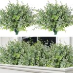 RECUTMS 8 Bundles Artificial Greenery Plants Stems Outdoor Fake Eucalyptus Plant... - Image 2