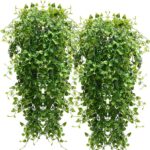 RECUTMS Artificial Hanging Plants 4pcs 33Inch Fake Wall Plant Faux Eucalyptus Le... - Image 2