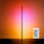 RGBICW LED Corner Floor Lamp 58'' with Music Sync, Remote Control, Color-Changin... - Image 2