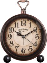 RODH Battery Alarm Clock,Night Light,Vintage Hangable Super Silent Non Ticking A... - Image 2