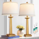 ROTTOGOON 29" Gold Table Lamps for Living Room Set of 2, 3-Color Temperature Nig... - Image 2