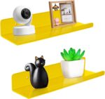 ROYALITA Small Acrylic Shelves Wall Mounted | Set of 2 | 12 Inches | Wall Hangin... - Image 2