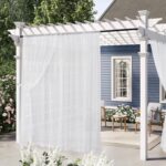 RYB HOME Outdoor Sheer Curtains for Porch, Privacy Added 2 Layer Design Light Fi... - Image 2