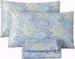 RYNGHIPY Cotton Sheets Floral Print King Size Sheet Sets Flower Botanical Patter... - Image 2