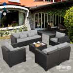 Rattaner 5-Piece Patio Furniture Sofa Set Outdoor Wicker Sectional Couch with St... - Image 2