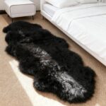 Real Fur Sheepskin Rug with Little Patches, Genuine Fuzzy Wool Sheep Skin Throw ... - Image 2