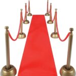 Red Carpet Runner for Party, 2 x 15 ft, Non-Woven Polyester Fabric Aisle Runner ... - Image 2