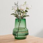 Relexome Green Glass Flower Vase for Centerpieces Bouquet Flowers Modern Wide Mo... - Image 2