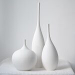 Relexome White Ceramic Vase Modern Boho Wabi-Sabi Flower Vase Set of 3 Decorativ... - Image 2