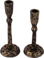 Rely+ Set of 2 Sturdy Metal Candle Stand Candle Holders Decorations Candlestick ... - Image 2