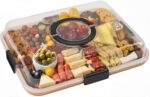 Renmxj Charcuterie Board with Clear Lid, Travel Portable Cheese Board Charcuteri... - Image 2