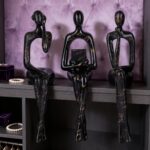 Resin Graffiti Home Decor Thinker Statue Accents, Set of 3 Thinker Sculptures Of... - Image 2