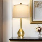 Rinweey 26" Gold Table Lamp for Living Room Single, Touch Control Bedside Lamp f... - Image 2