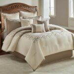 Riverbrook Home 100% Polyester Comforter Set, King, Hillcrest - Ivory/Gold, 10 P... - Image 2