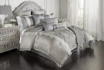 Riverbrook Home Elegant Collection Comforter Set, Queen, Kacee - Platinum, 12-Pi... - Image 2