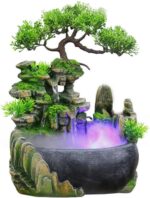 Rockery Stream Tabletop Fountain, Zen Meditation Indoor Waterfall Feature with A... - Image 2