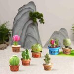 Rolin Roly 7PCS Micro Landscape Decorations Miniature Potted Plants Figurines Re... - Image 2