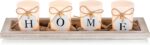 Romadedi Farmhouse Centerpiece Candle Holder Decor - Rustic Wooden Tray with 4 G... - Image 2