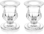 Romadedi Glass Taper Candle Holders - Clear Small Candlestick Holder Bulk, Thick... - Image 2