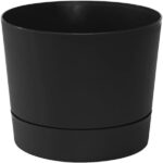 Root & Vessel Majestic Mid-Century Modern Low Profile Cylinder Pot, Matte Black,... - Image 2