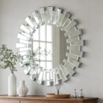 Round Mirror for Wall - 26" Sunburst Starburst Sun Decorative Mirrors for Wall D... - Image 2