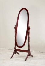Roundhill Furniture Traditional Queen Anna Style Wood Floor Cheval Mirror, Cherr... - Image 2