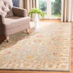 SAFAVIEH Antiquity Collection Area Rug - 5' x 8', Grey Blue & Beige, Handmade Tr... - Image 2