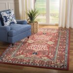SAFAVIEH Antiquity Collection Area Rug - 8' Square, Red & Multi, Handmade Tradit... - Image 2