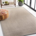 SAFAVIEH Area Rug 6x9 - Natural Fiber Collection - Grey, Sisal & Wool, Woven Des... - Image 2