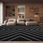SAFAVIEH Area Rug 8x10 - Adirondack Collection - Large - Black & Light Grey, Mod... - Image 2