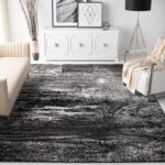 SAFAVIEH Area Rug 8x10 - Adirondack Collection - Large - Silver & Black, Modern ... - Image 2
