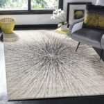 SAFAVIEH Area Rug 8x10 - Evoke Collection - Large - Black & Ivory, Abstract Burs... - Image 2