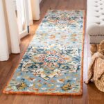 SAFAVIEH Aspen Collection Runner Rug - 2'3" x 9', Blue & Rust, Handmade Boho Woo... - Image 2