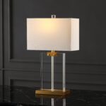 SAFAVIEH Couture Lighting Collection Maddock Crystal 26-inch Bedroom Living Room... - Image 2