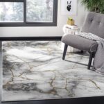 SAFAVIEH Craft Collection Area Rug - 6'7" x 9', Grey & Gold, Modern Abstract Des... - Image 2