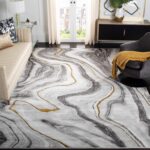 SAFAVIEH Craft Collection X-Large Area Rug - 12' x 15', Grey & Gold, Modern Abst... - Image 2