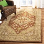 SAFAVIEH Heritage Collection 5' x 8' Rust / Gold HG345A Handmade Traditional Ori... - Image 2