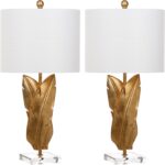 SAFAVIEH Lighting Collection Aerin Modern Contemporary Wings Gold Leaf 26-inch B... - Image 2
