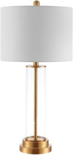 SAFAVIEH Lighting Collection Cassian Modern Contemporary Farmhouse Glass 26-inch... - Image 2